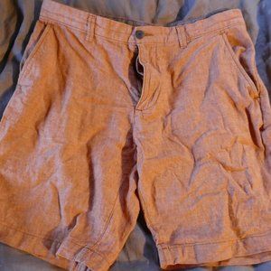 Linen/cotton orange/white shorts, JackThreads